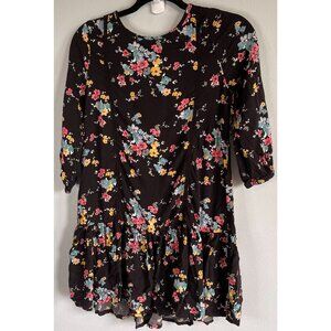 Tucker + Tate Girls Black Floral Ruffle Dress Size 14